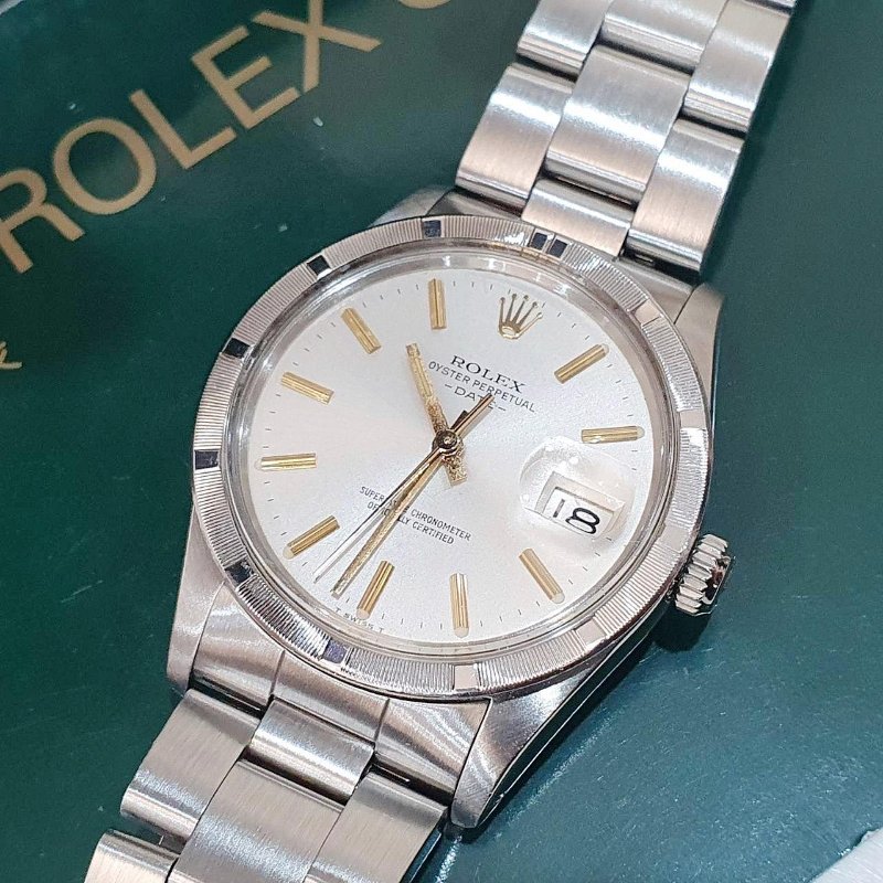 【大眾名錶】ROLEX 勞力士 15010 蠔式恆動 市場稀少 金色時標 十三劃錶圈 銀色面盤 大眾名錶B1183-7