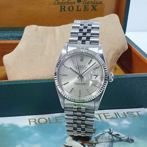【大眾名錶】ROLEX 勞力士 16014 Datejust 蠔式日誌型 銀色面盤經典百搭 400萬字 大眾名錶B894