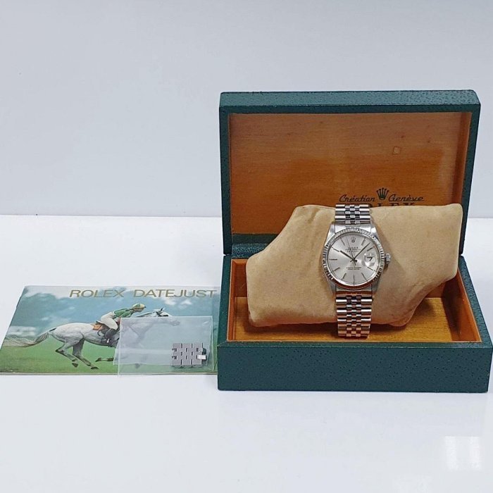 【大眾名錶】ROLEX 勞力士 16014 Datejust 蠔式日誌型 銀色面盤經典百搭 400萬字 大眾名錶B894-8