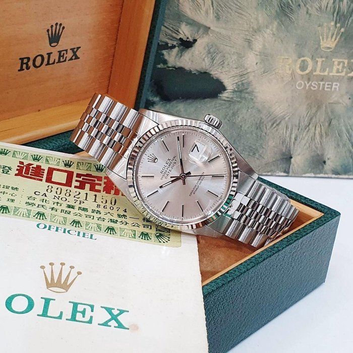 【大眾名錶】ROLEX 勞力士 16014 Datejust 蠔式日誌 銀面盤 台灣AD 錶徑36mm 大眾名錶G185-2