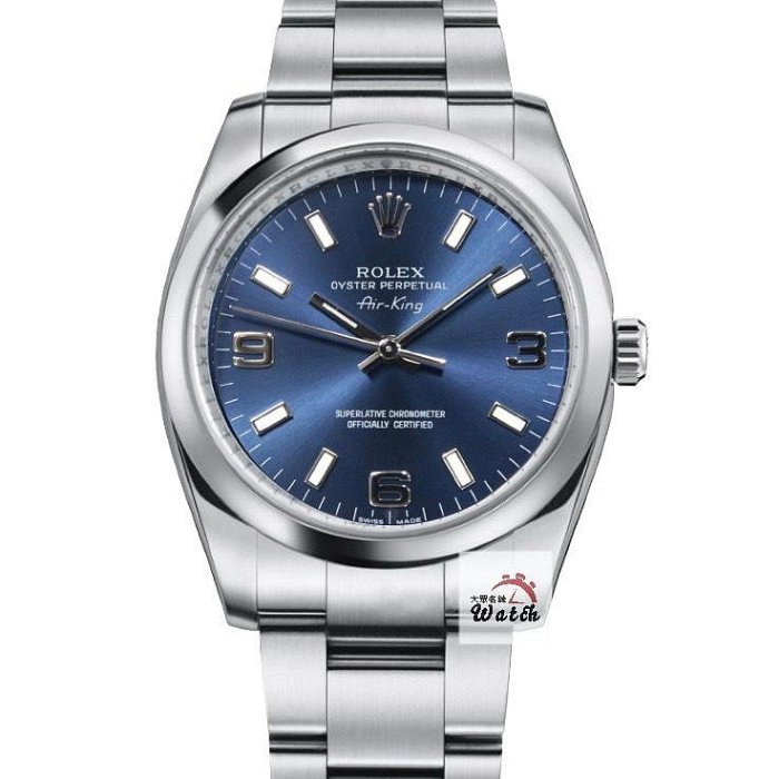 【大眾名錶】ROLEX勞力士 114200 Air-King 空中霸王 藍面 369數字標 2007 大眾名錶B1177-0