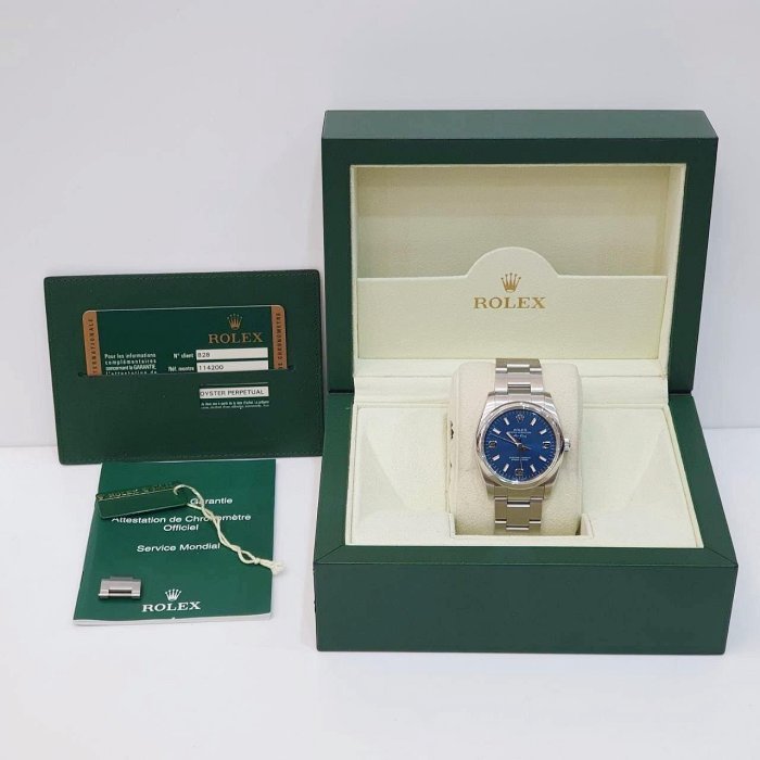 【大眾名錶】ROLEX勞力士 114200 Air-King 空中霸王 藍面 369數字標 2007 大眾名錶B1177-9