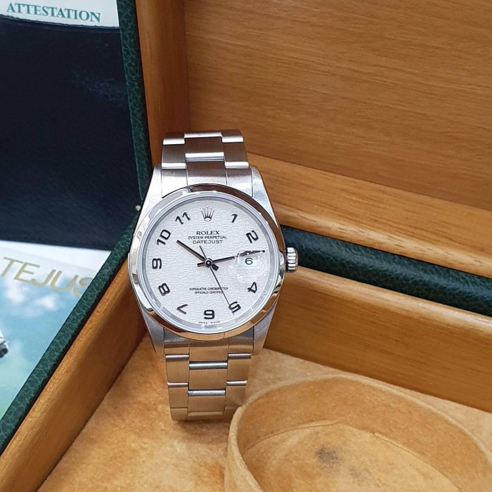【大眾名錶】ROLEX 勞力士 16200 Datejust 白紀念數字面 光滑圈 2002/10 大眾名錶B1199-1