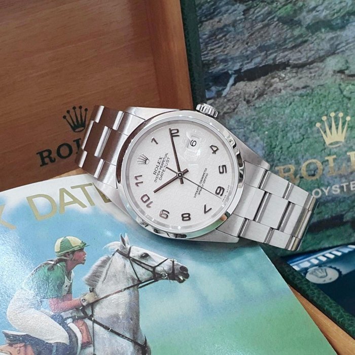 【大眾名錶】ROLEX 勞力士 16200 Datejust 白紀念數字面 光滑圈 2002/10 大眾名錶B1199-2