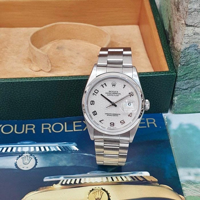 【大眾名錶】ROLEX 勞力士 16200 Datejust 白紀念數字面 光滑圈 2002/10 大眾名錶B1199-3
