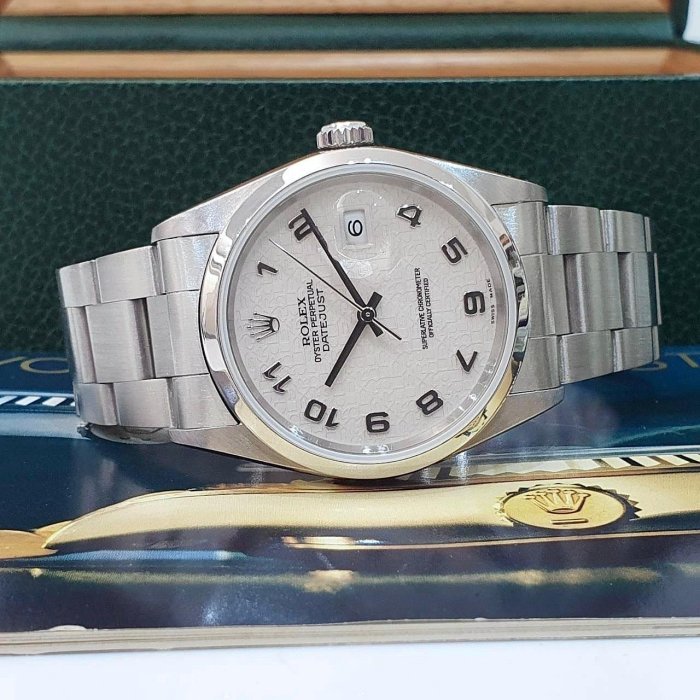 【大眾名錶】ROLEX 勞力士 16200 Datejust 白紀念數字面 光滑圈 2002/10 大眾名錶B1199-4