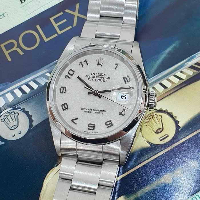 【大眾名錶】ROLEX 勞力士 16200 Datejust 白紀念數字面 光滑圈 2002/10 大眾名錶B1199-5