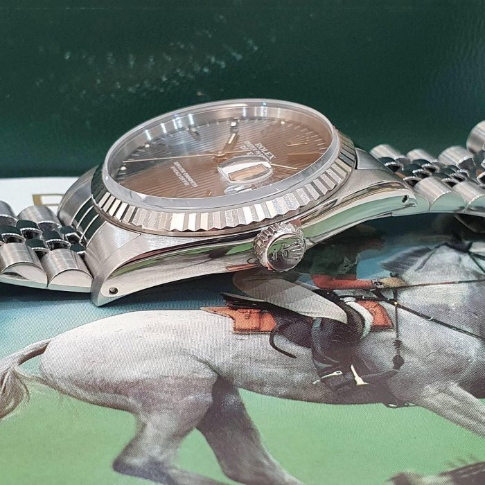 【大眾名錶】ROLEX 勞力士 16234 Datejust 灰色直條紋面盤 錶徑36mm 自動上鍊 大眾名錶B1151-8