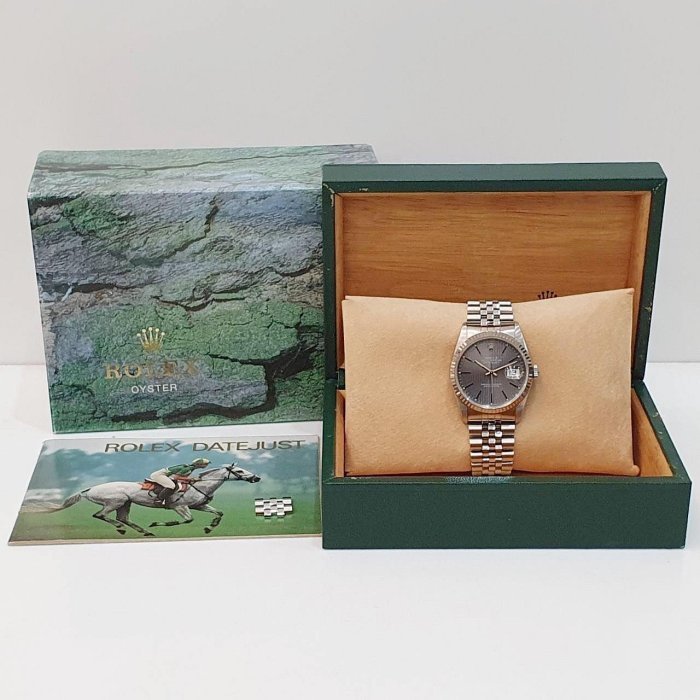 【大眾名錶】ROLEX 勞力士 16234 Datejust 灰色直條紋面盤 錶徑36mm 自動上鍊 大眾名錶B1151-9