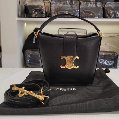 99新CELINE賽琳 Louise 迷你水桶包 薯條包 附件：塵袋