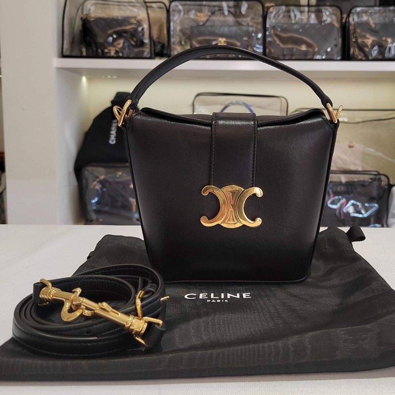 99新CELINE賽琳 Louise 迷你水桶包 薯條包 附件：塵袋-0