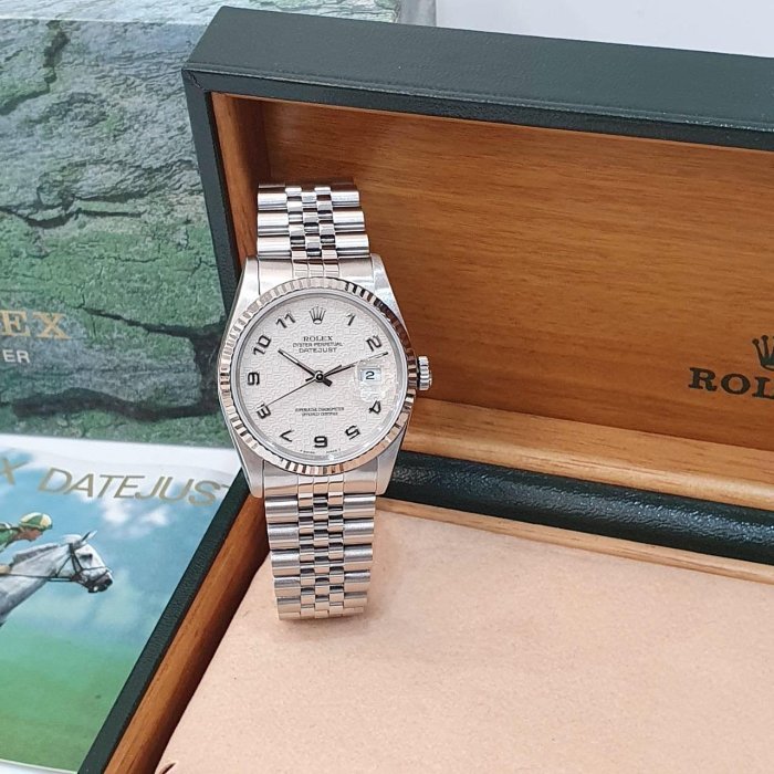 【大眾名錶】ROLEX 勞力士 16234 Datejust 白紀念數字面 原面未翻寫 錶徑36mm 大眾名錶G210-1