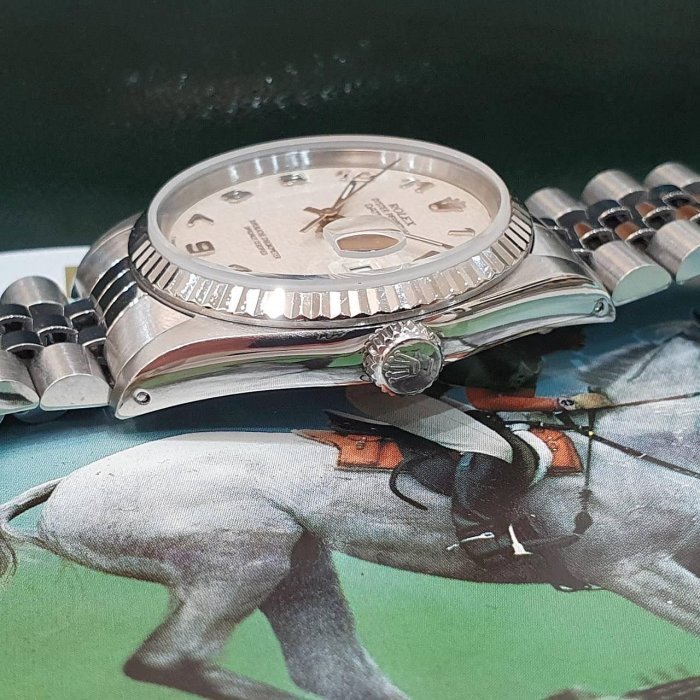 【大眾名錶】ROLEX 勞力士 16234 Datejust 白紀念數字面 原面未翻寫 錶徑36mm 大眾名錶G210-5