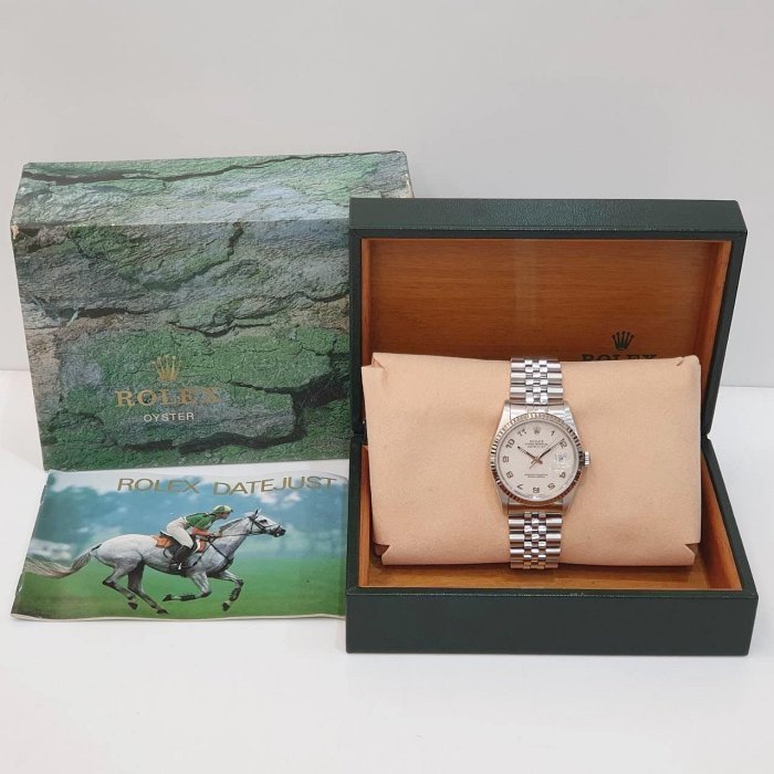 【大眾名錶】ROLEX 勞力士 16234 Datejust 白紀念數字面 原面未翻寫 錶徑36mm 大眾名錶G210-9