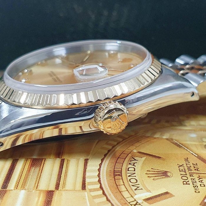 【大眾名錶】ROLEX勞力士 16233 Datejust 蠔式日誌 金十鑽面盤 舊包台 錶徑36mm 大眾名錶B975-5