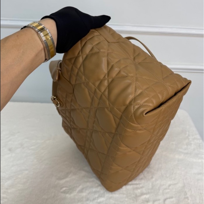 Blackpink jisoo同款❤️‍🔥 DIOR Toujours土著包 中號 子母袋款 奶茶色牛皮-3