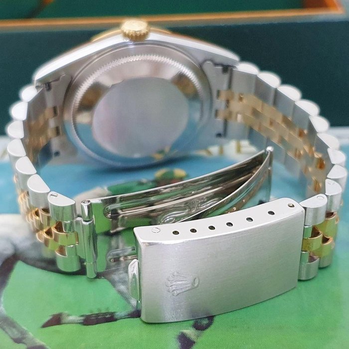 【大眾名錶】ROLEX勞力士 16233 Datejust 蠔式日誌 金色面盤 鑽石時標 錶徑36mm 大眾名錶G027-6