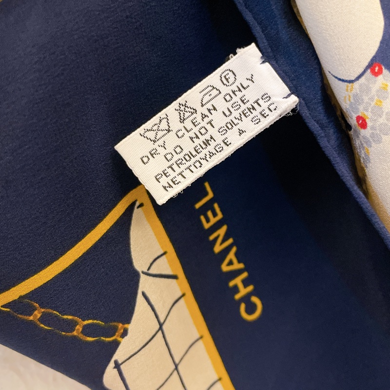 近新超低價✨香奈兒Chanel稀有款絕美coco夫人珍珠項鏈 cf圖騰 真絲絲巾領巾可裱框-4