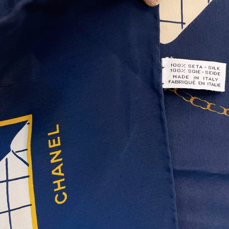 近新超低價✨香奈兒Chanel稀有款絕美coco夫人珍珠項鏈 cf圖騰 真絲絲巾領巾可裱框-8