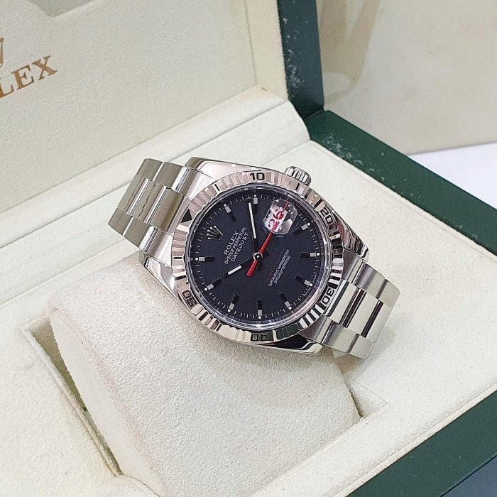 【大眾名錶】ROLEX 勞力士 116264 Datejust 黑面紅針 爬山虎 日期窗 錶徑36mm 大眾名錶G173-2