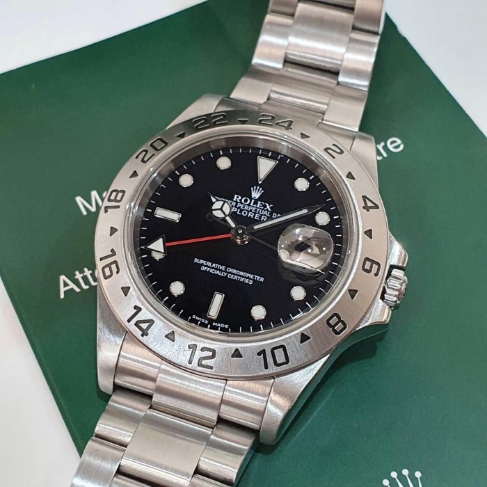 【大眾名錶】ROLEX 勞力士 16570 Explorer ll 探險家二號 絕版 黑面紅針 大眾名錶B1192-5