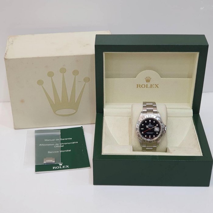 【大眾名錶】ROLEX 勞力士 16570 Explorer ll 探險家二號 絕版 黑面紅針 大眾名錶B1192-9
