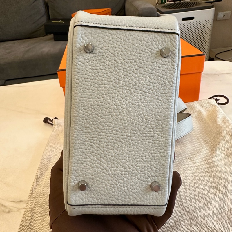 Hermes mini lindy II 聖杯藍 銀扣-4