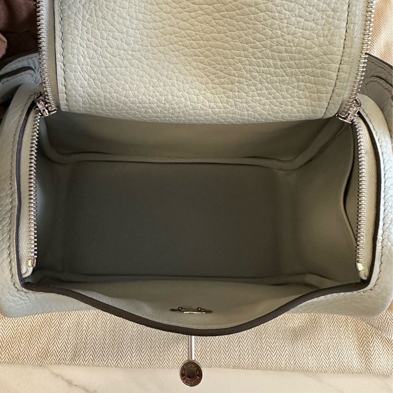 Hermes mini lindy II 聖杯藍 銀扣-5