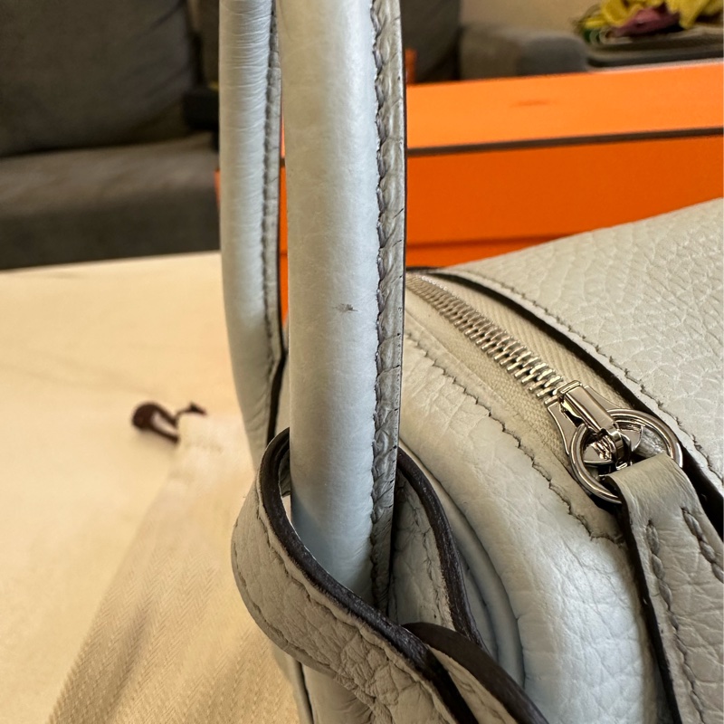 Hermes mini lindy II 聖杯藍 銀扣-7