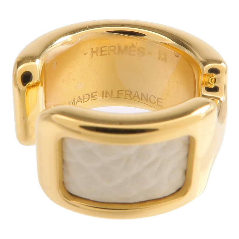 HERMES Epsom皮革/金屬Olympe Ear Cuff耳環-4