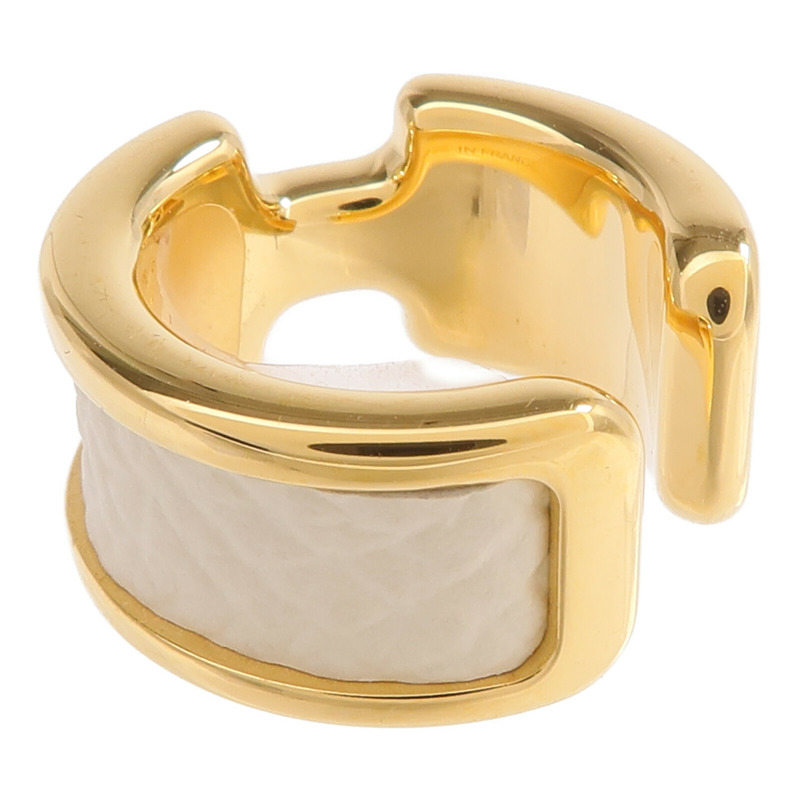 HERMES Epsom皮革/金屬Olympe Ear Cuff耳環-5