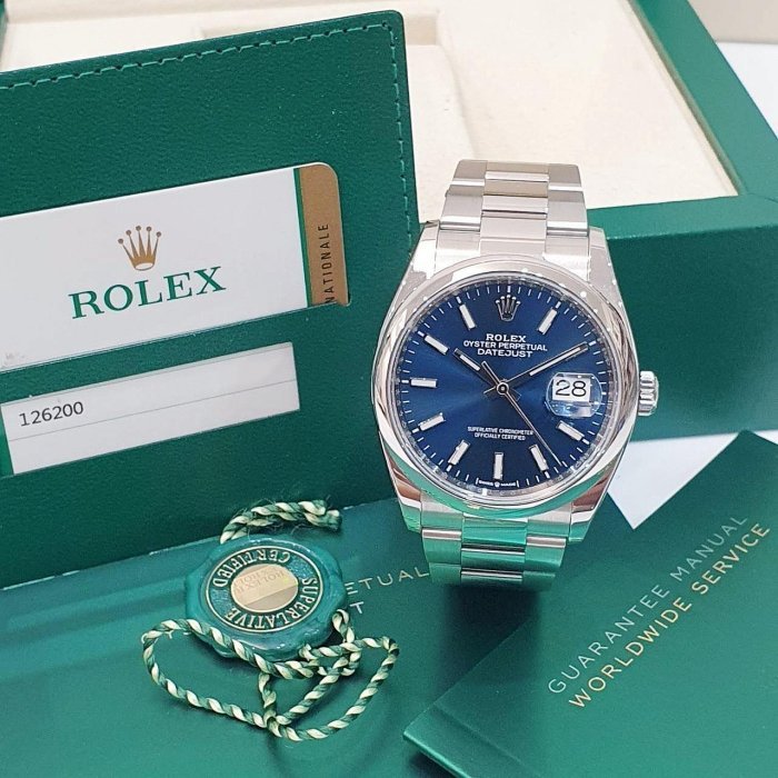 【大眾名錶】ROLEX 勞力士 126200 OP蠔式恆動 藍色面盤 2019/10 錶徑36mm 大眾名錶G215-1