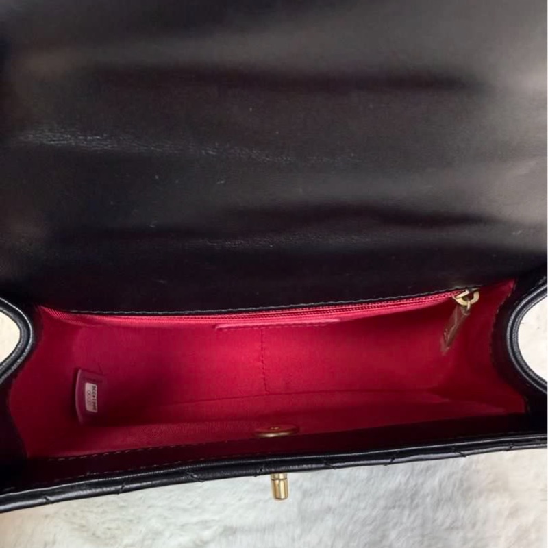 超可愛🫧Chanel香奈兒 金幣豆腐包 小號 黑色金扣「軟熟，極度舒適」-5