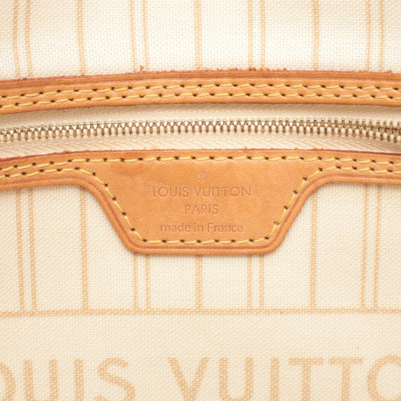 路易威登 Neverfull PM 單肩手提包 N51110 Damier Azur 白色二手女士-3