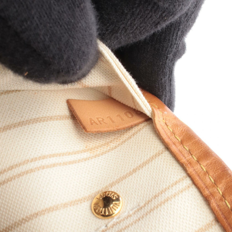 路易威登 Neverfull PM 單肩手提包 N51110 Damier Azur 白色二手女士-4