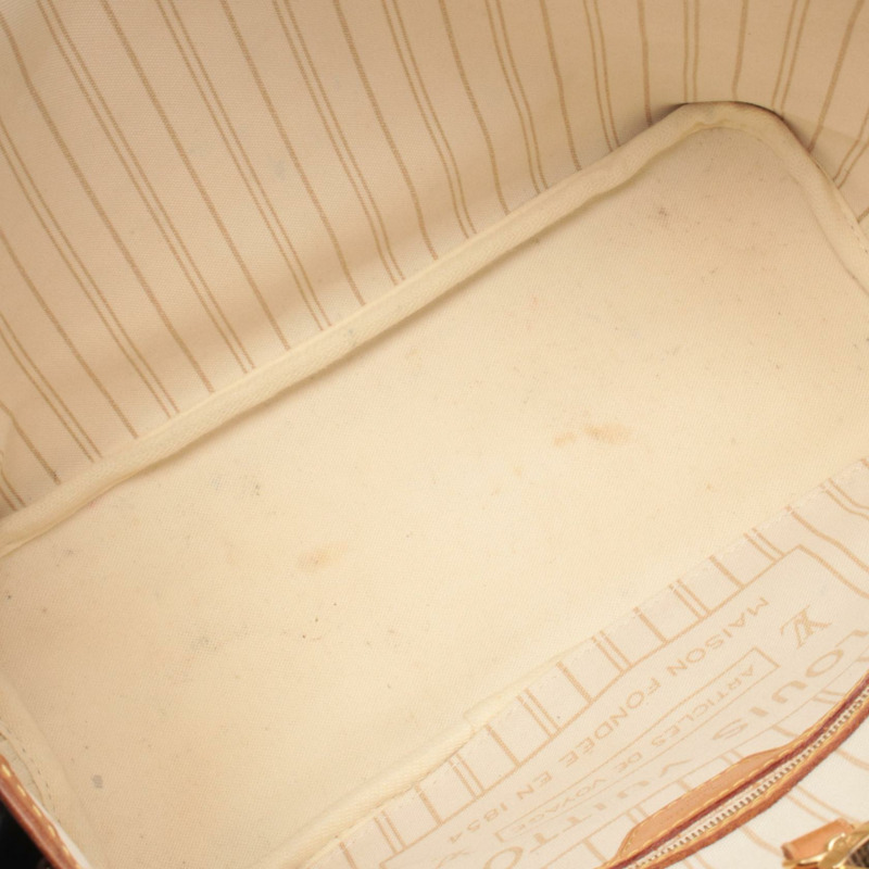 路易威登 Neverfull PM 單肩手提包 N51110 Damier Azur 白色二手女士-5