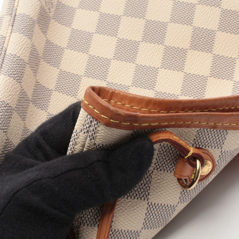 路易威登 Neverfull PM 單肩手提包 N51110 Damier Azur 白色二手女士-9