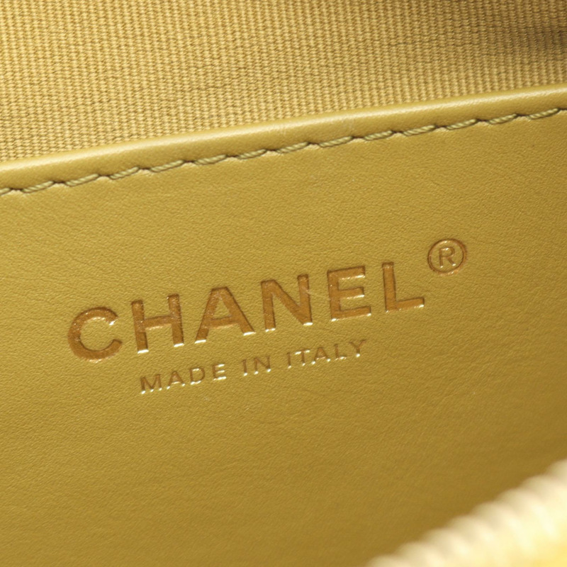 香奈兒 (CHANEL) 小號單肩鏈條包 AS3223 羊皮橄欖綠 二手 女士 金色五金-3