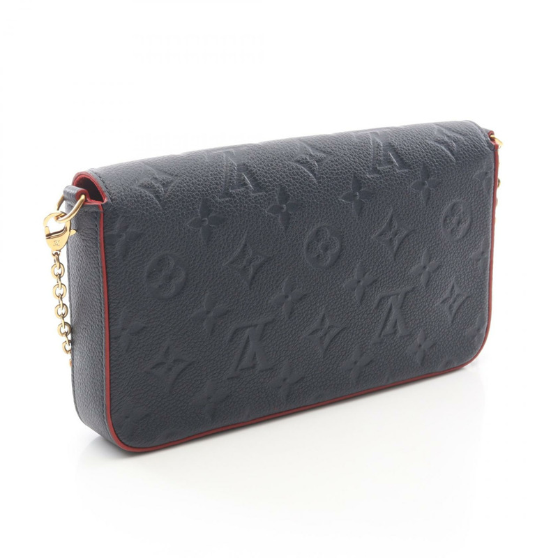 路易威登 Pochette Felice 鏈條肩斜背包 M64099 皮革 海軍藍-1