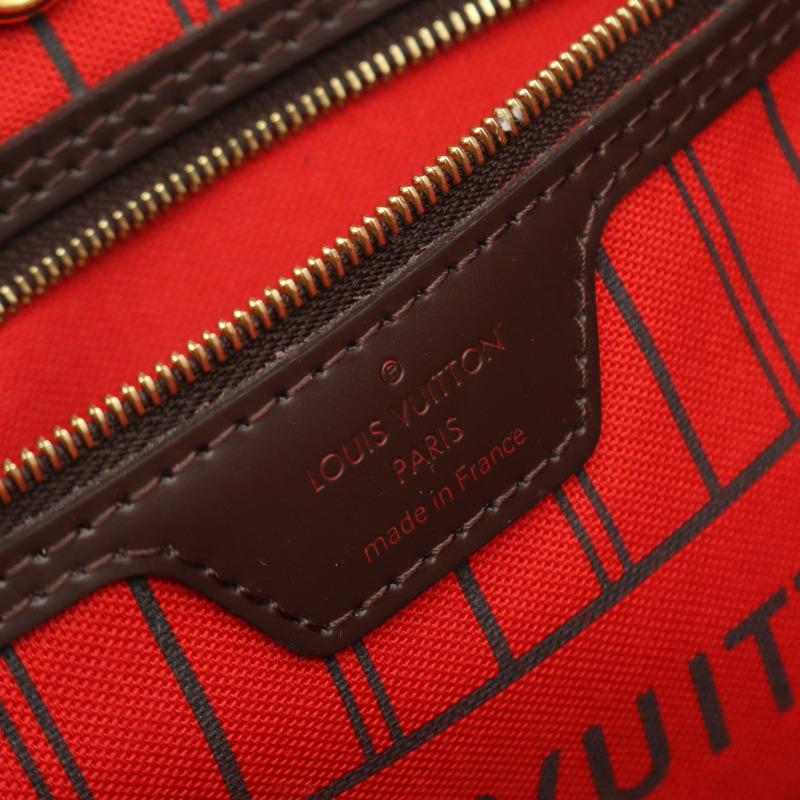 路易威登 Neverfull PM 手提包 N40600 Damie 皮革棕色 Ebene 二手女士-3