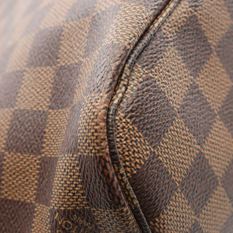 路易威登 Neverfull PM 手提包 N40600 Damie 皮革棕色 Ebene 二手女士-5