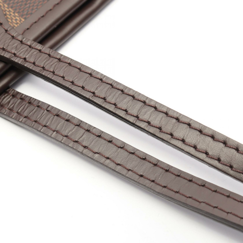 路易威登 Neverfull PM 手提包 N40600 Damie 皮革棕色 Ebene 二手女士-6