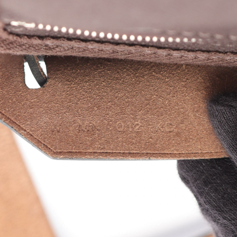 愛馬仕 Herbag Zip 迷你肩斜背包，搭配 Toile H Hunter 皮革和 Ebene SHW 飾邊-4