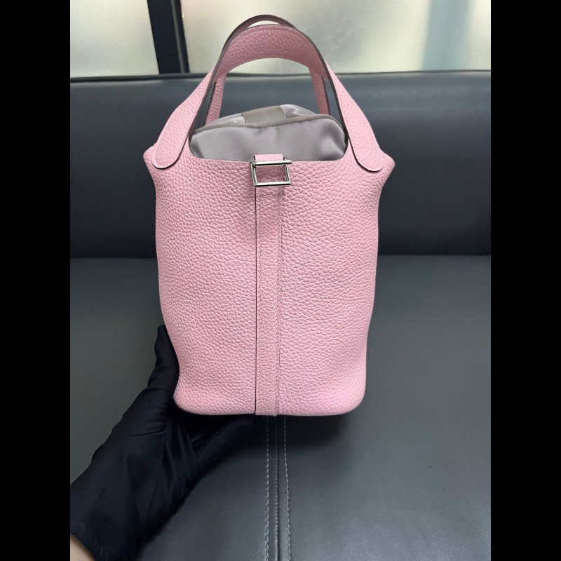 Hermes picotin 18
菜籃子18 櫻花粉 銀扣-4