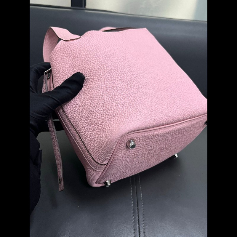 Hermes picotin 18
菜籃子18 櫻花粉 銀扣-7