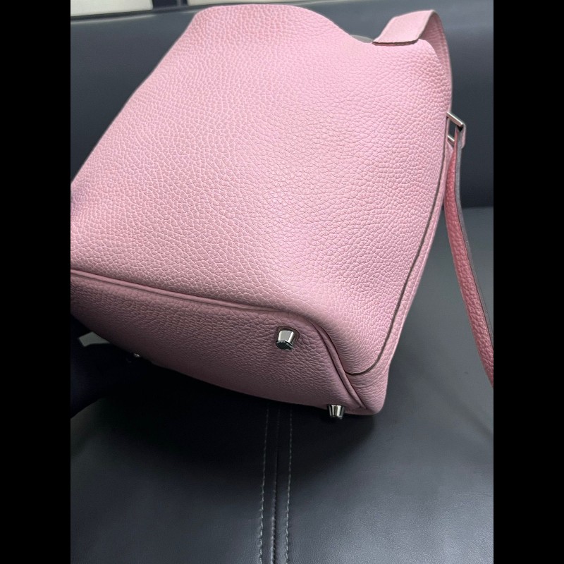 Hermes picotin 18
菜籃子18 櫻花粉 銀扣-8