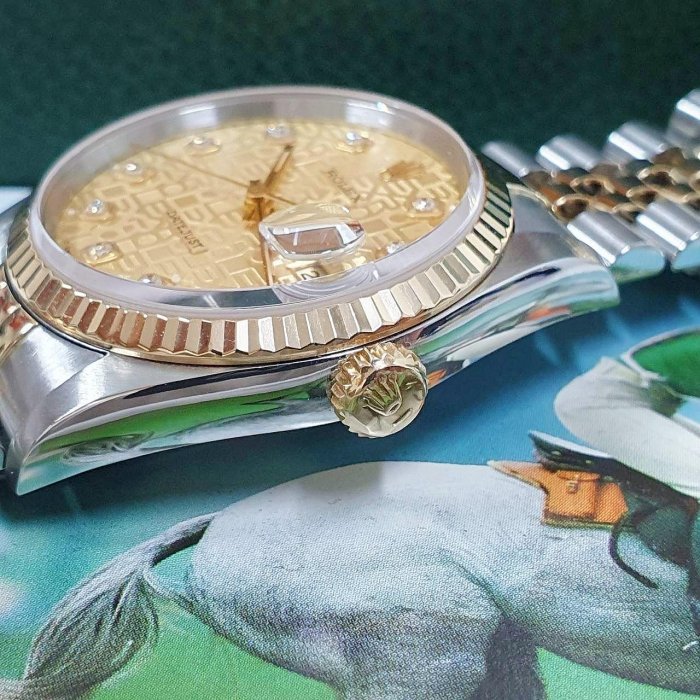 【大眾名錶】ROLEX勞力士 16233 Datejust 蠔式日誌 金十鑽紀念面盤 原面未翻寫 大眾名錶G190-5