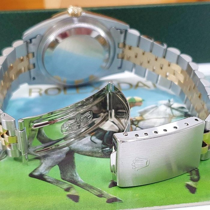 【大眾名錶】ROLEX勞力士 16233 Datejust 蠔式日誌 金十鑽紀念面盤 原面未翻寫 大眾名錶G190-6