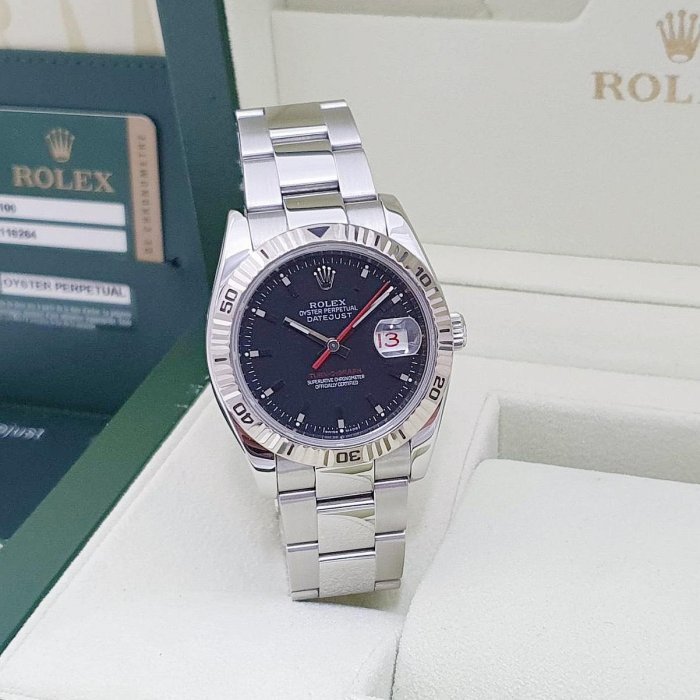 【大眾名錶】 ROLEX 勞力士 116264 Datejust 爬山虎 黑面紅針 2009/02 大眾名錶B820-2