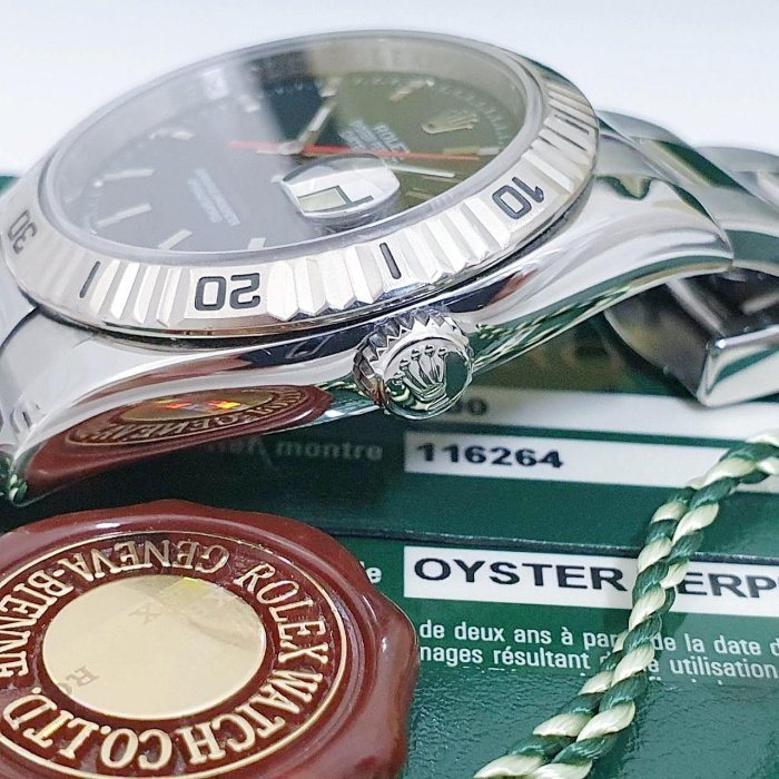 【大眾名錶】 ROLEX 勞力士 116264 Datejust 爬山虎 黑面紅針 2009/02 大眾名錶B820-4